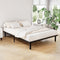 Artiss Double Metal Bed Frame Steel Slat Base 300kg Black Platform Bed