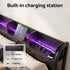 Artiss Double Metal Bed Frame – GRID Black, LED Headboard, Storage, Charging Ports