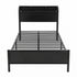 Artiss Single Metal Bed Frame – GRID Black, LED Headboard, Storage, Charging Ports