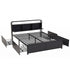 Artiss King Metal Bed Frame 4 Drawers Hidden Storage Headboard HEDY