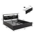 Artiss King Metal Bed Frame 4 Drawers Hidden Storage Headboard HEDY