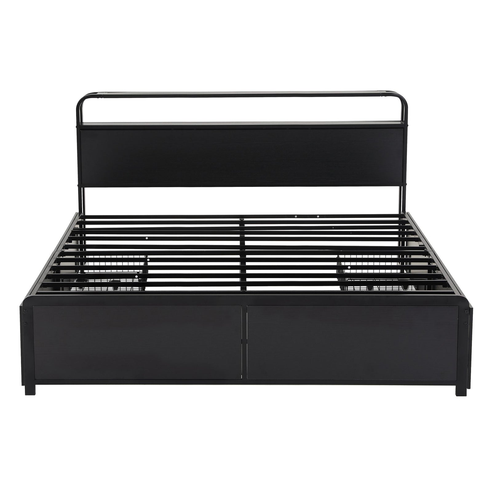 Artiss King Metal Bed Frame 4 Drawers Hidden Storage Headboard HEDY