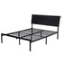 Bed Frame Queen Size LED Metal Bed Base with Charging Station LAN