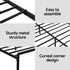 Bed Frame Queen Size LED Metal Bed Base with Charging Station LAN