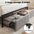Metal Bed Frame Queen Size LED Charging Station 2 Drawers