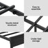 Bed Frame Double Size LED Metal Bed Base with Charging Station