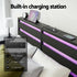 Bed Frame Queen Size LED Metal Bed Base with Charging Station