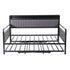 Double Daybed with Trundle – Charging Ports, LED Frame, Storage Headboard