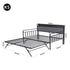 King Single Daybed with Trundle – Charging Ports, LED Frame, Storage Headboard