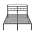 Artiss Queen Bed Frame with Charging Station – WAVE Storage Headboard Black