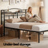 Artiss Queen Bed Frame with Charging Station – WAVE Storage Headboard Black