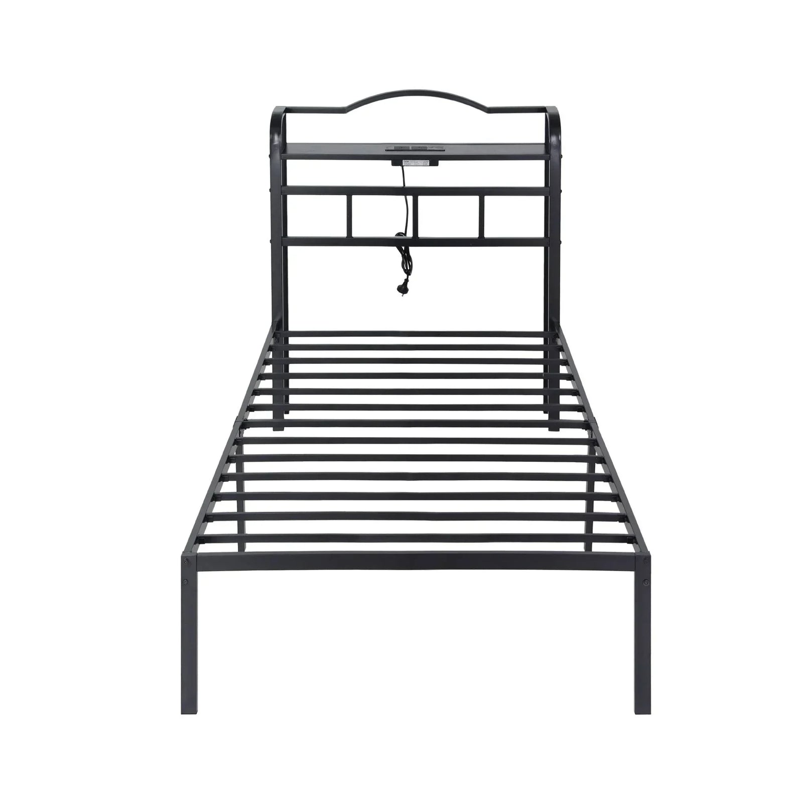 Bed Frame Single Size with Charging Station WAVE