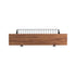 Oikiture 2x Bed Frame Storage Drawers with Wheels Metal Brown