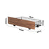 Oikiture 2x Bed Frame Storage Drawers with Wheels Metal Brown