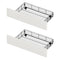 Bed Frame Trundle Storage Metal Drawers Set of 2 White