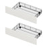 Bed Frame Trundle Storage Metal Drawers Set of 2 White
