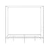 Canopy Bed Frame Double – White Metal Platform with 183cm Tall Frame