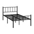 Oikiture Bed Frame King Single Metal Base Platform Foundation Black