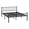 Queen Metal Bed Frame – Black 209×153cm Platform Base with Rails 300kg