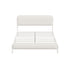 Oikiture Metal Bed Frame Queen Size Tufted Bedhead Boucle Beige
