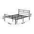 Metal Bed Frame Double Size Bed Base Platform Black SIS