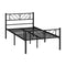 Metal Bed Frame King Single Bed Base Platform Black SIS
