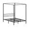 Metal Canopy Bed Frame Double Size Platform