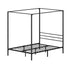 Metal Canopy Bed Frame Double Size Platform