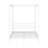 Metal Canopy Bed Frame Double Size White
