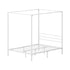 Metal Canopy Bed Frame Double Size White