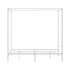 Metal Canopy Bed Frame Double Size White