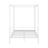 Metal Canopy Bed Frame Double Size White