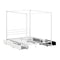 Canopy Queen Bed Frame with 4 Drawers White
