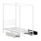 Canopy Single Bed Frame with 2 Drawers White