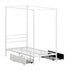 Canopy Single Bed Frame with 2 Drawers White