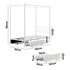 Canopy Single Bed Frame with 2 Drawers White