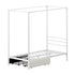 Canopy Single Bed Frame with 2 Drawers White