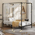 Metal Canopy Bed Frame Single Size Platform