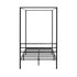 Metal Canopy Bed Frame Single Size Platform