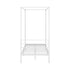 Metal Canopy Bed Frame Single Size White