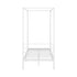 Metal Canopy Bed Frame Single Size White