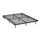 Oikiture Floating Double Metal Bed Frame LED Light AC USB Black