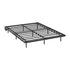 Oikiture Floating Double Metal Bed Frame LED Light AC USB Black