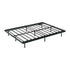 Oikiture Floating Double Metal Bed Frame LED Light AC USB Black