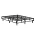 Double Ensemble Metal Bed Base, Fabric Cover Platform Bed, Grey Colour