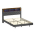 Double Size Bed Frame Floating Beds With LED Headboard USB
