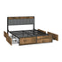 Double Metal Bed Frame Storage Headboard AC USB Charge
