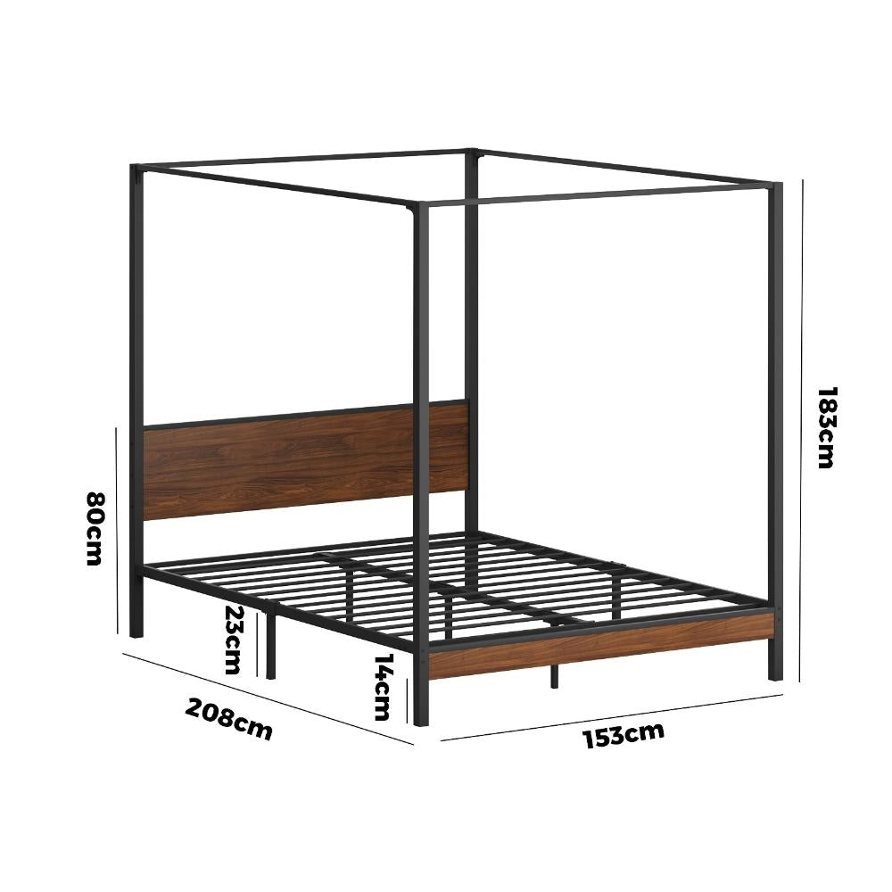 Metal Canopy Bed Frame Double Size Beds Platform