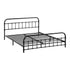 Metal Bed Frame Double Size Railing-style Black