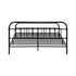 Metal Bed Frame Double Size Railing-style Black